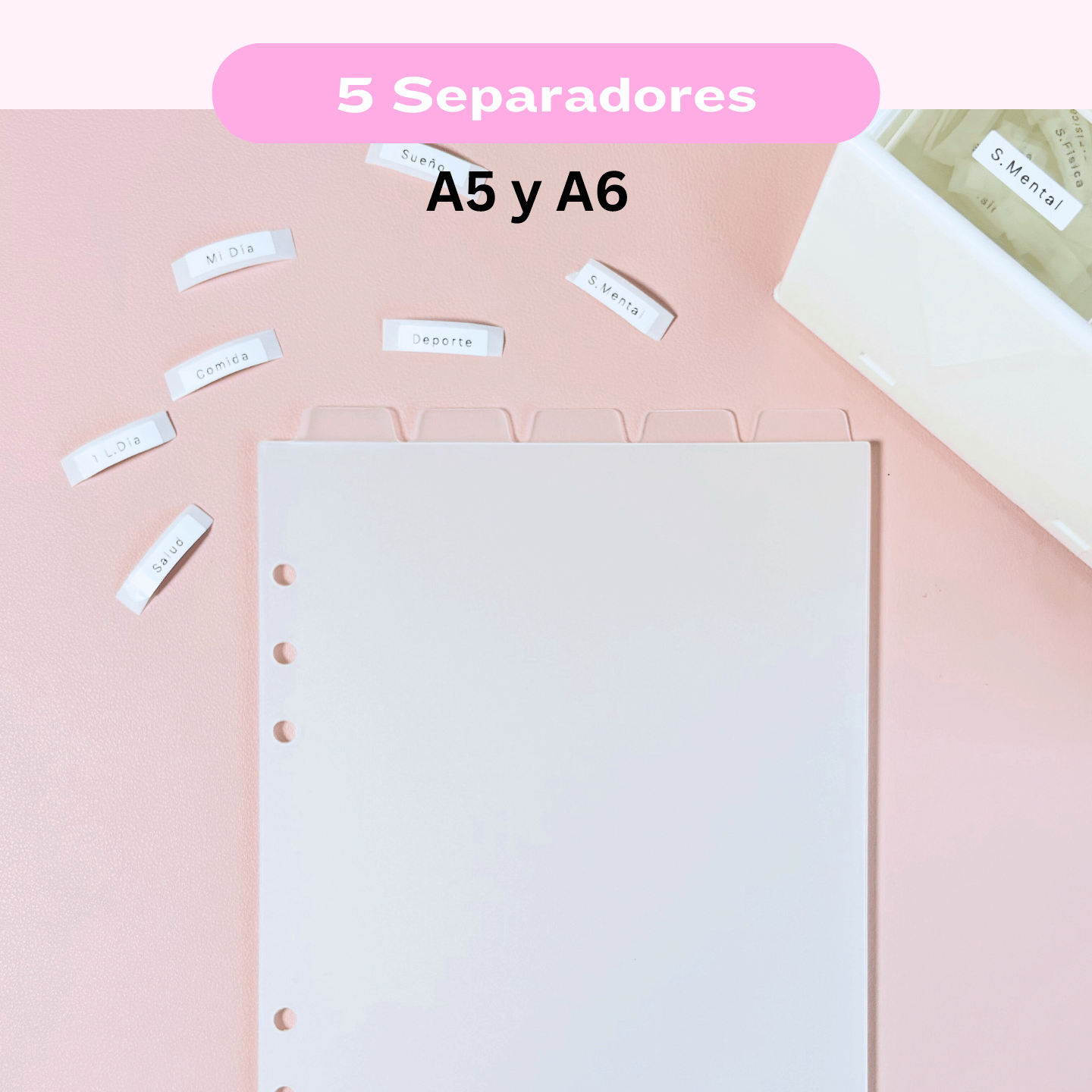Pack 5 Separadores A5 y A6