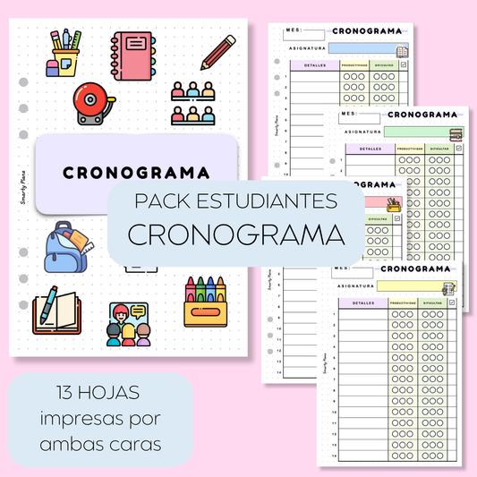Pack Plantillas Estudiantes - Cronograma