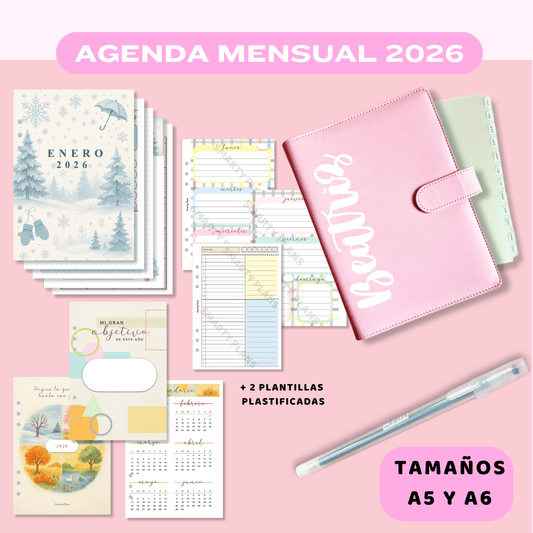 Kit - Agenda MENSUAL 2026