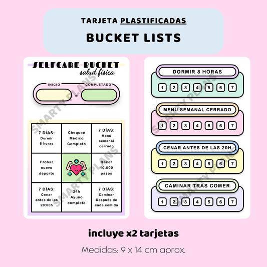 Tarjeta Plastificada - Bucket Lists