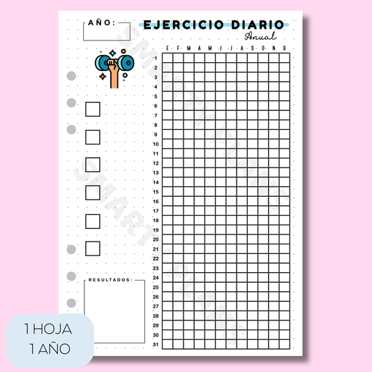 Hoja Anual - Ejercicio Diario