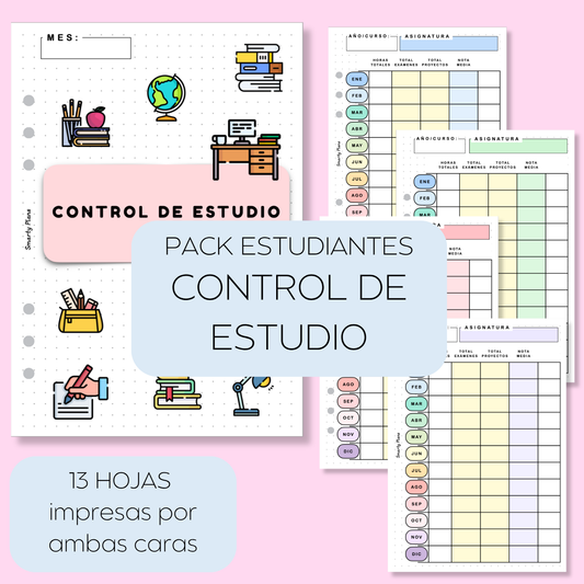 Pack Plantillas Estudiantes - Control de Estudio