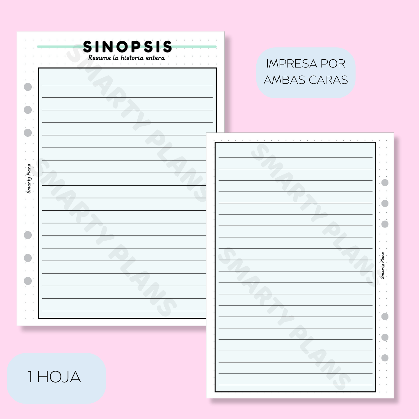 Plantilla Individual Escritores - Sinopsis