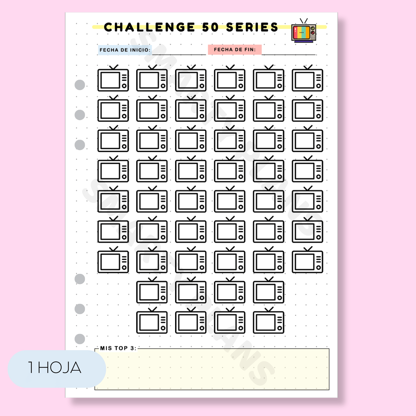 Plantilla Ocio - Desafío 50 Series