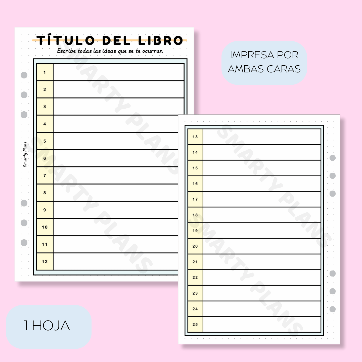Plantilla Individual Escritores - Titulo del Libro