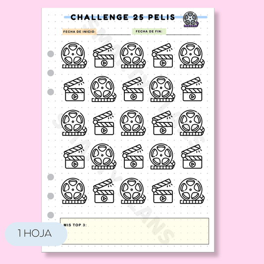 Plantilla Ocio - Desafío 25 Películas