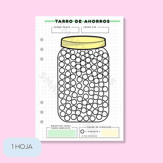 Plantilla Individual Finanzas - Tarro de Ahorros