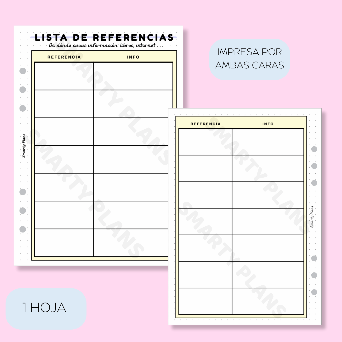 Plantilla Individual Escritores - Lista de Referencias