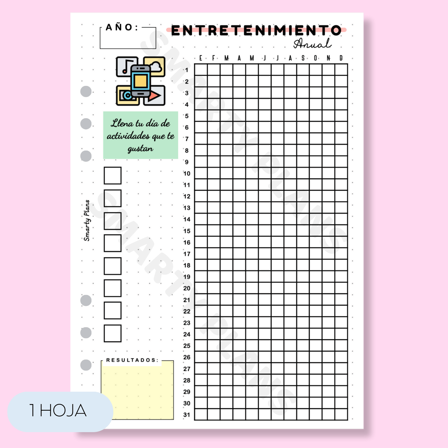 Hoja Anual - Entretenimiento