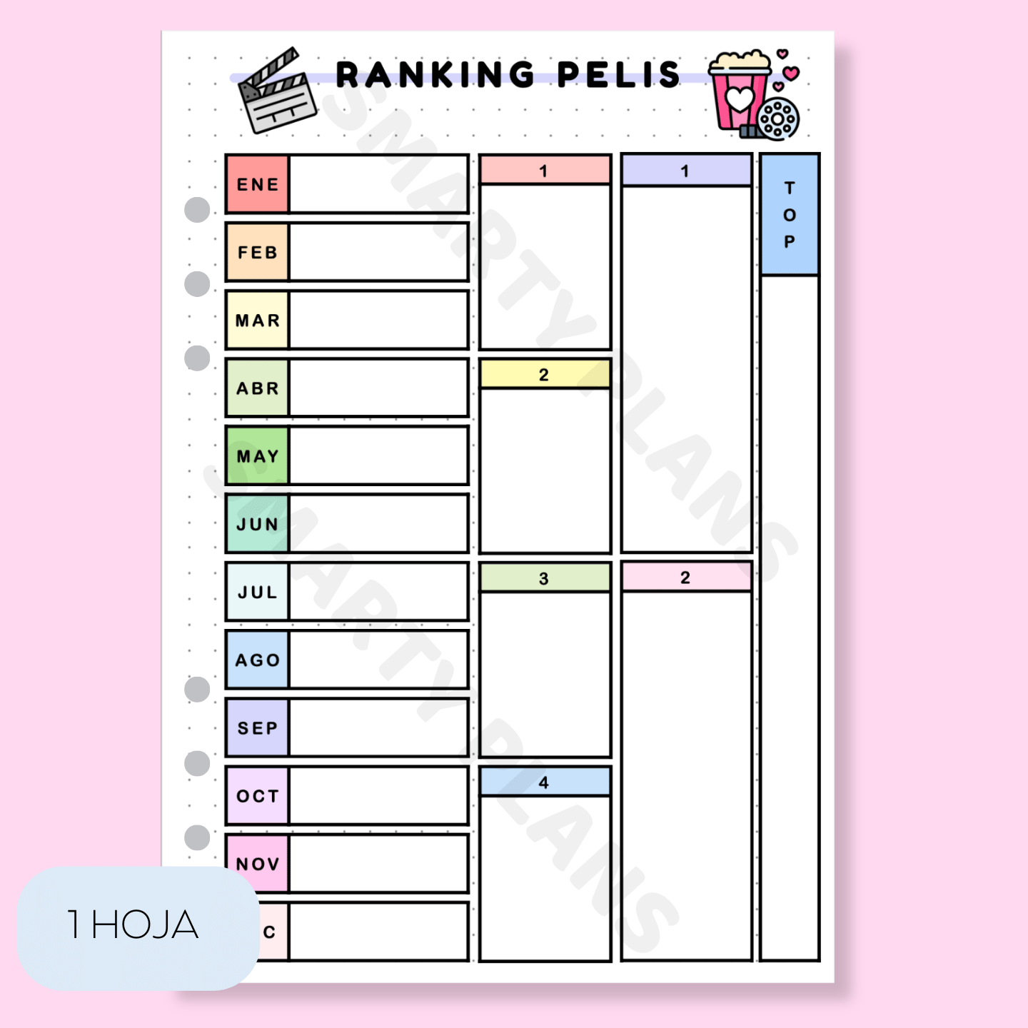 Hoja Anual - Ranking Pelis