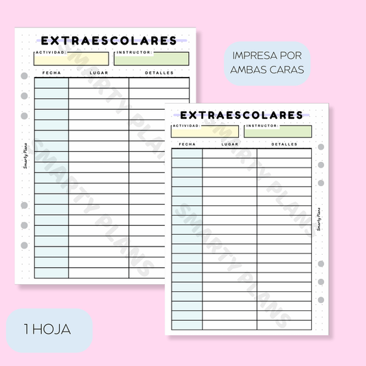Plantilla Individual - Extraecolares
