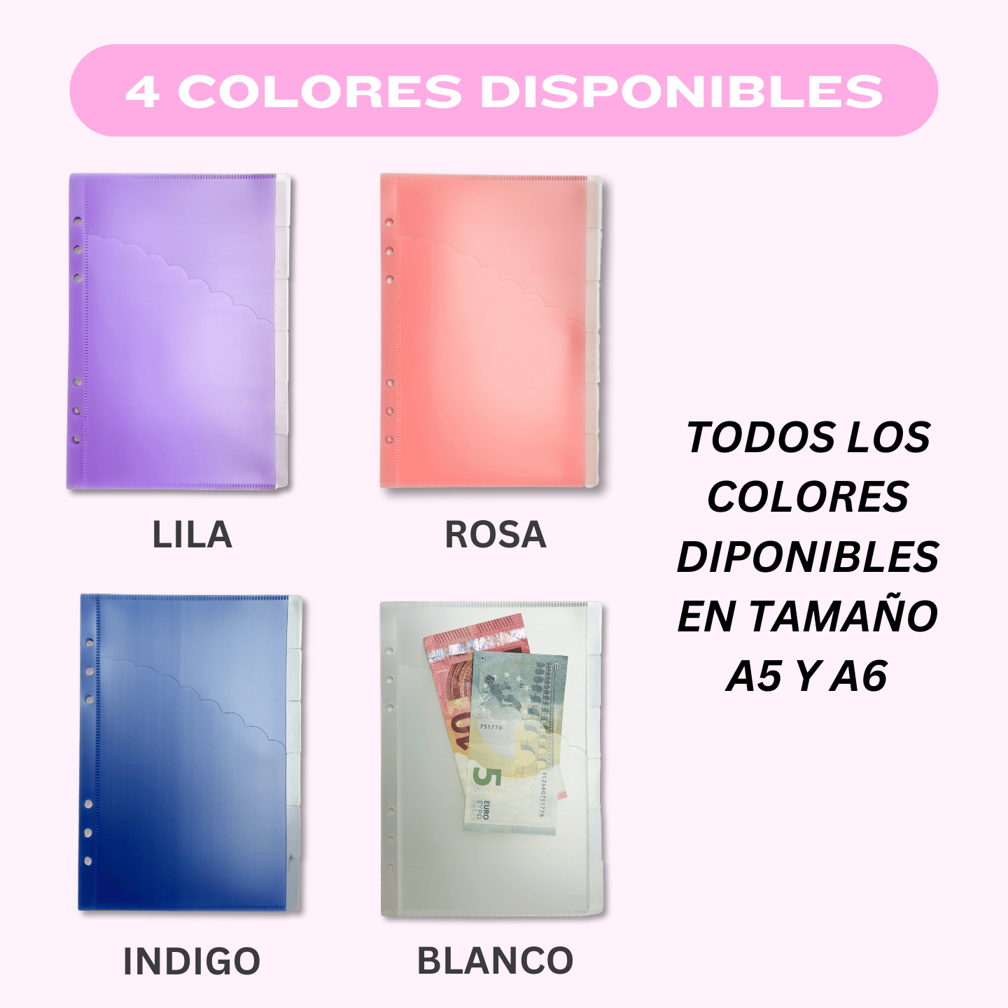 Pack 6 Separadores con Sobre - A5 y A6