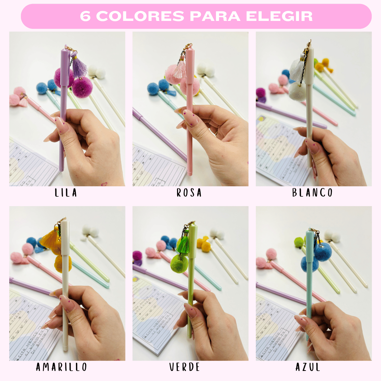 Bolígrafos Pompón - tinta negra