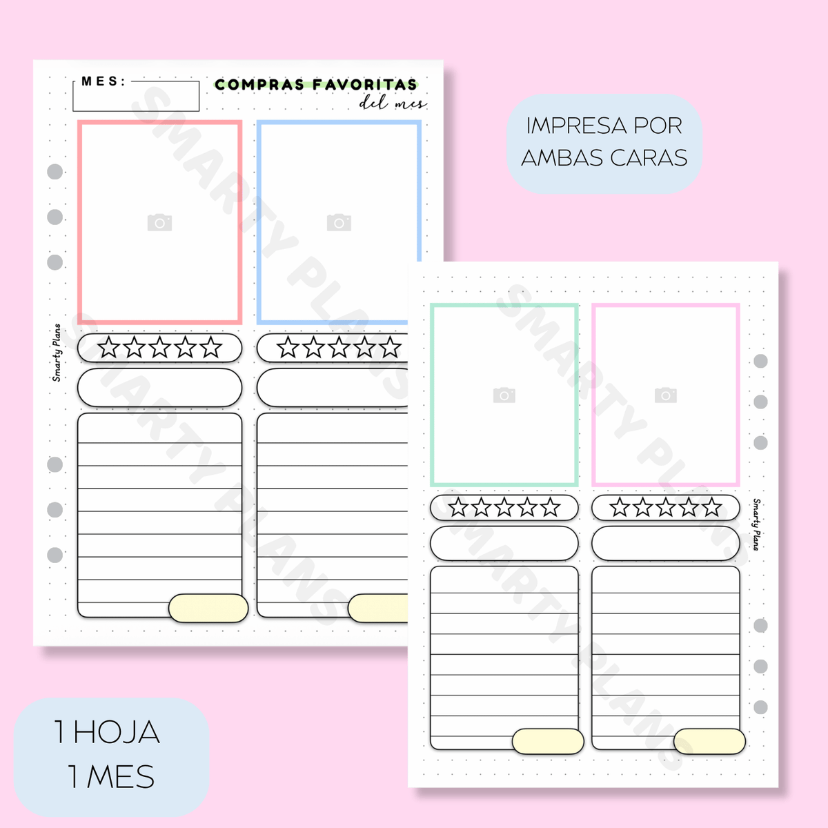 Plantilla Mensual - Compras Favoritas del Mes