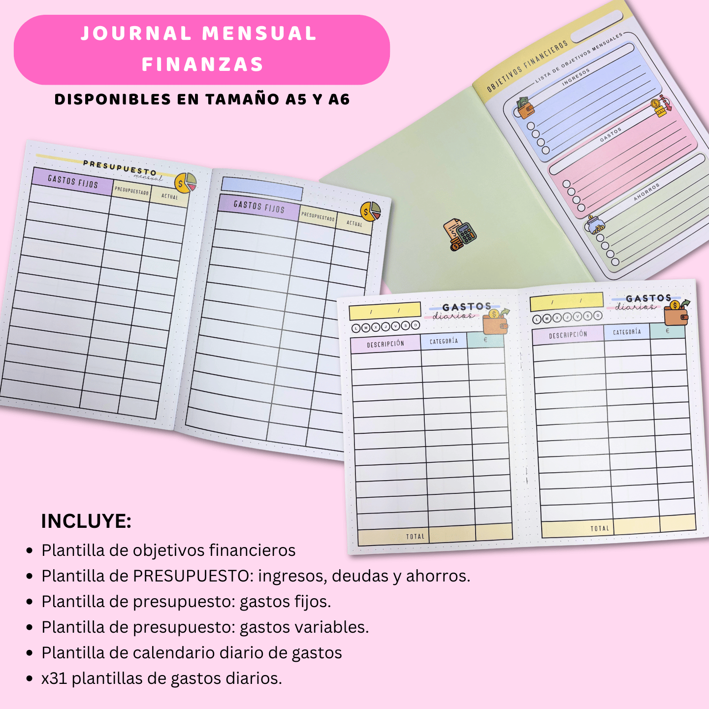 Libreta de Finanzas Mensual - Travel Journal