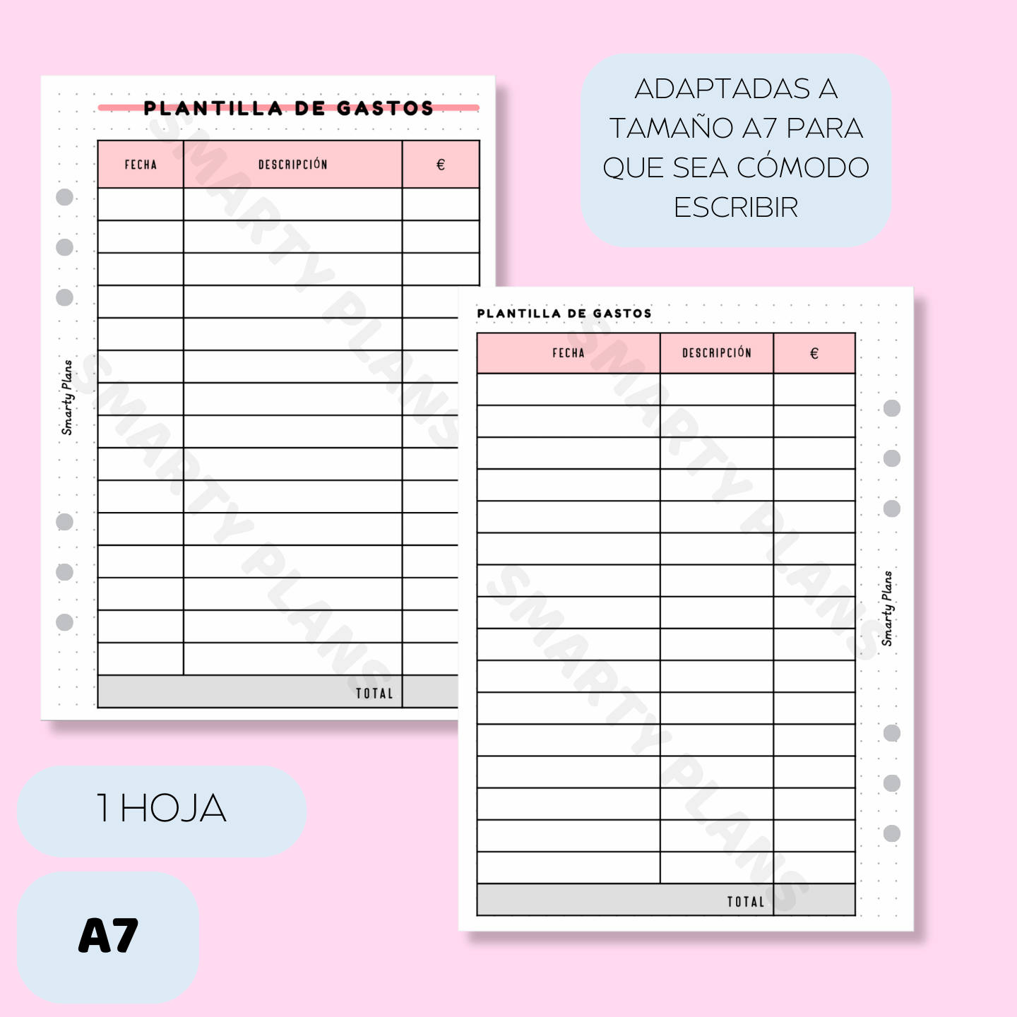 Plantilla A7 - Finanzas - Gastos Mensual