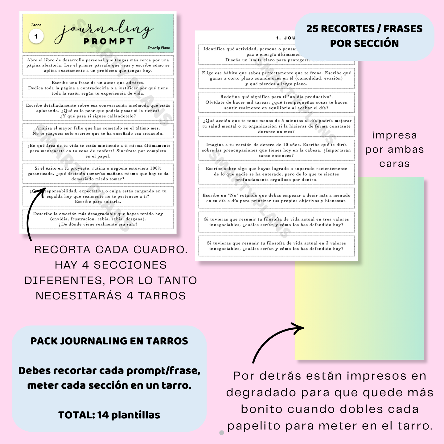 Pack Plantillas - Tarros Journaling