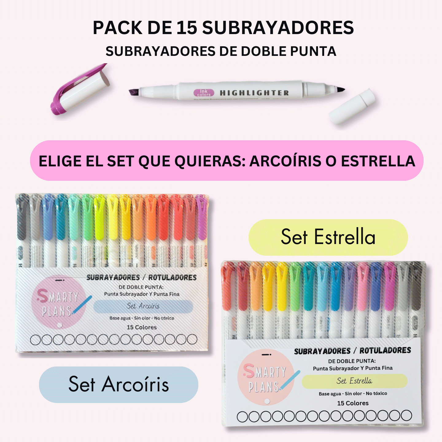 Subrayadores / Rotuladores - 15 colores