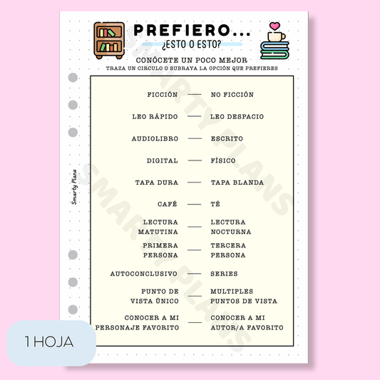 Plantilla Lectura - Prefiero... ¿esto o esto?