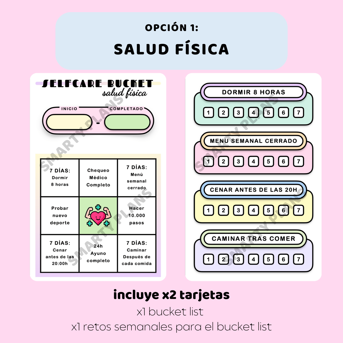 Tarjeta Plastificada - Bucket Lists