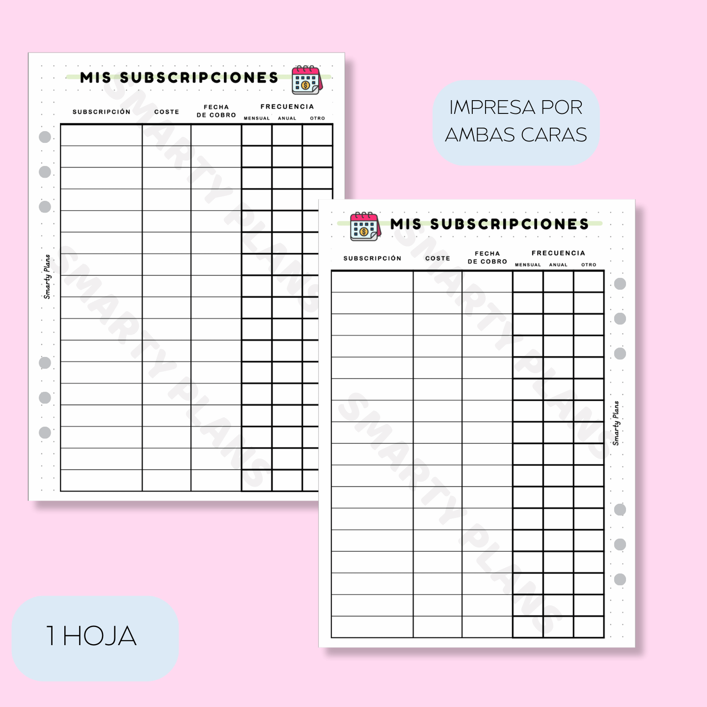 Plantilla Individual Finanzas - Mis Subscripciones