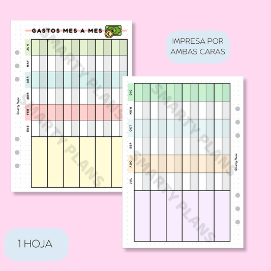 Plantilla Individual Finanzas - Gastos Mes a Mes