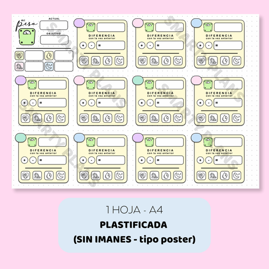 Plantilla Plastificada - Mi Peso