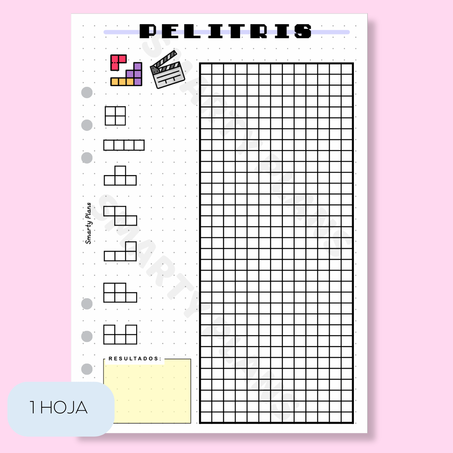 Plantilla Individual - Tetris de Pelis
