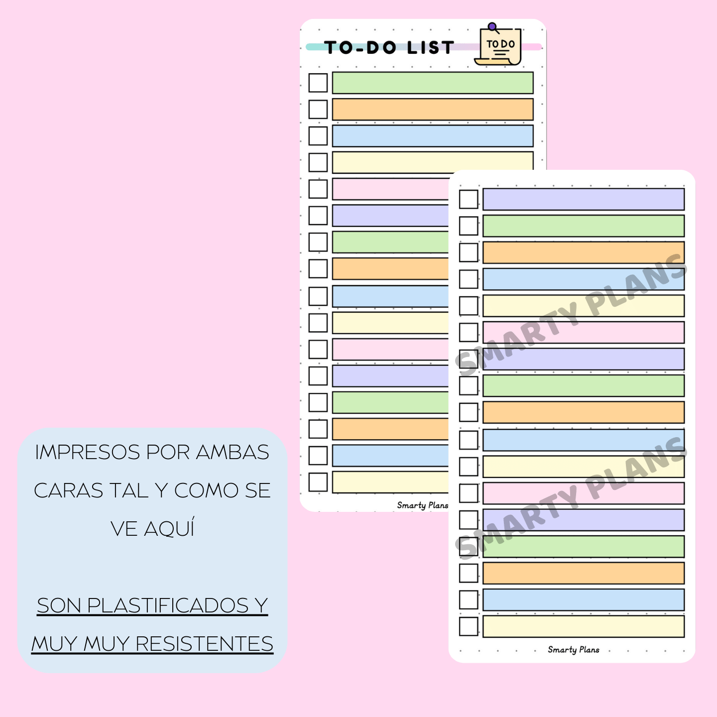 To-Do List Tareas - Tarjeta Plastificada