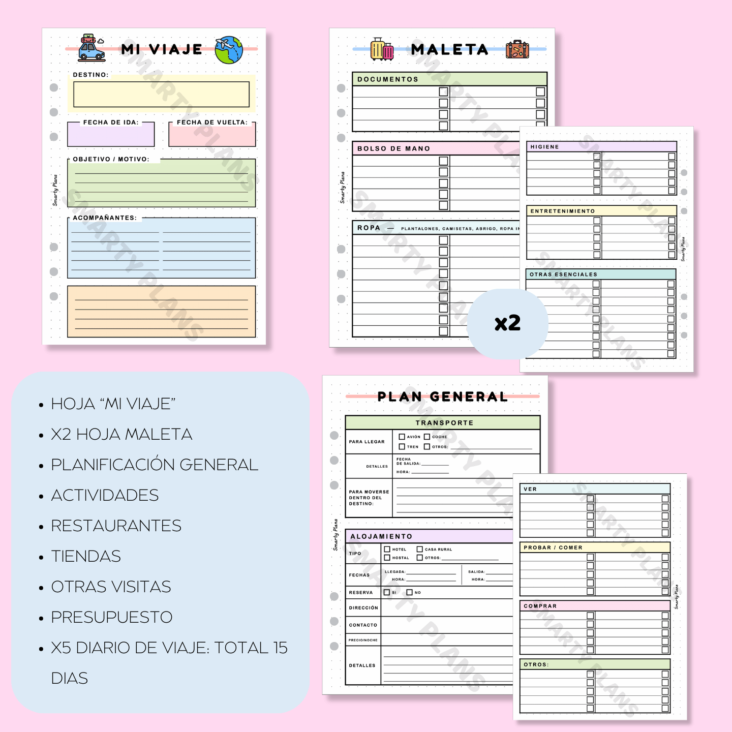 Pack Plantillas - Viajes