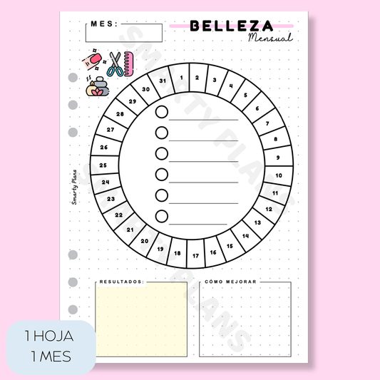 Plantilla Mensual - Belleza