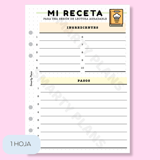 Plantilla Lectura - Mi Receta