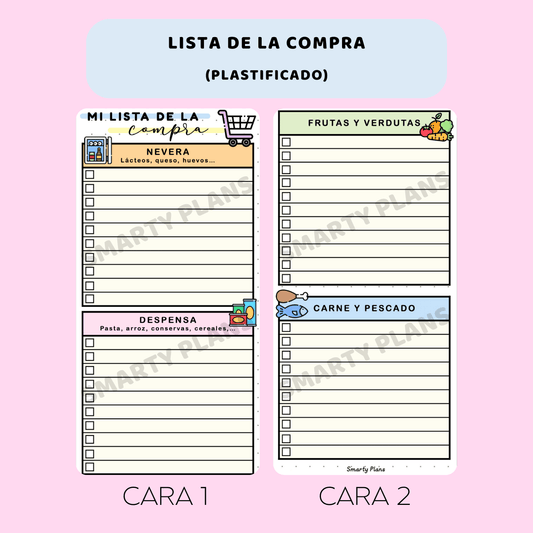 Lista de la Compra -  Tarjeta Plastificada