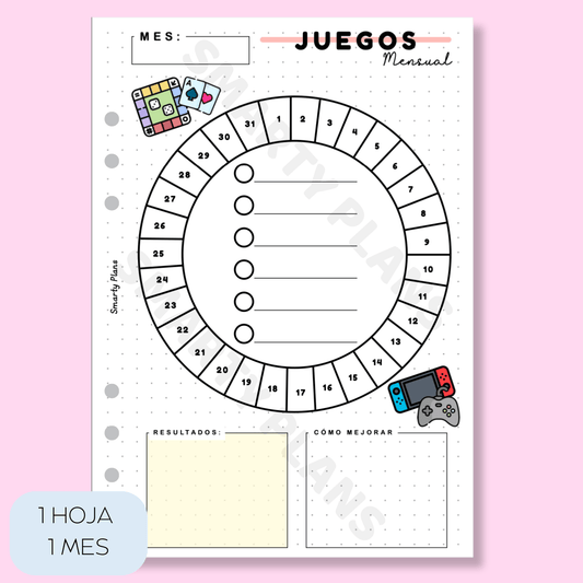 Plantilla Mensual - Juegos