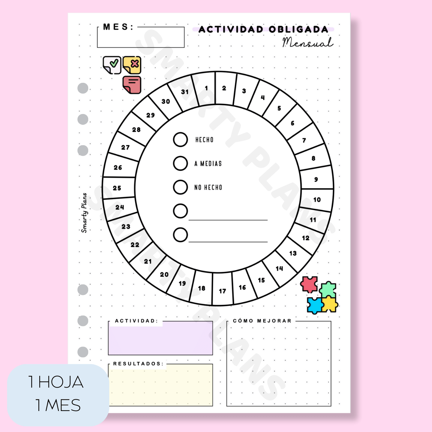 Plantilla Mensual - Actividad Obligada