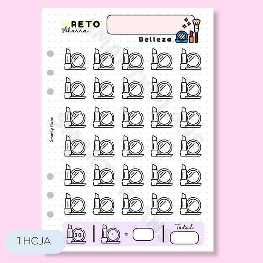 Plantilla Individual Finanzas - Reto de Ahorro Belleza