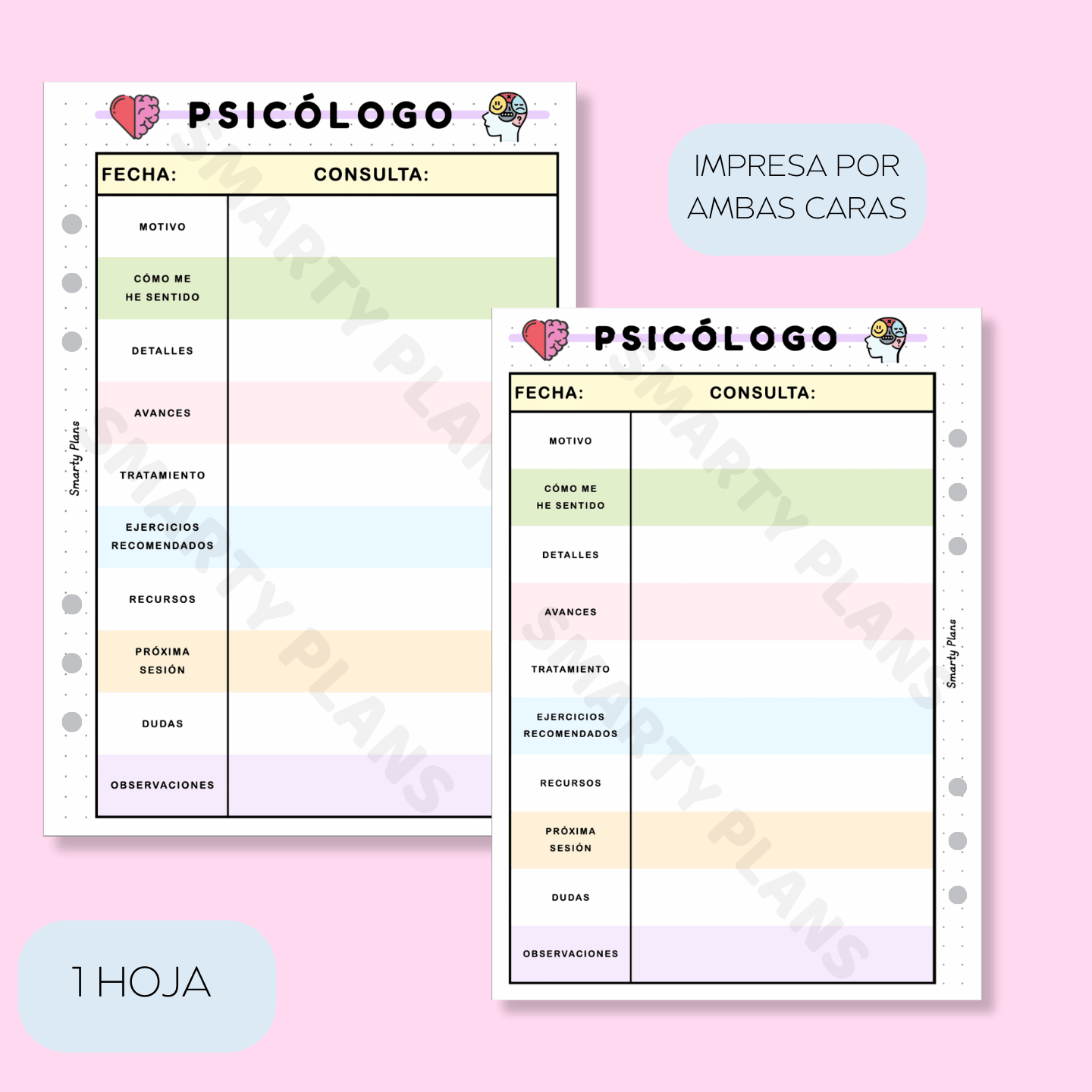 Plantilla Individual - Consultas Psicólogo