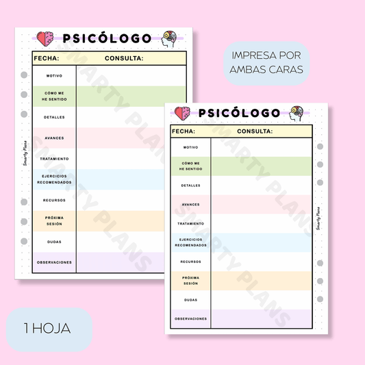 Plantilla Individual - Consultas Psicólogo