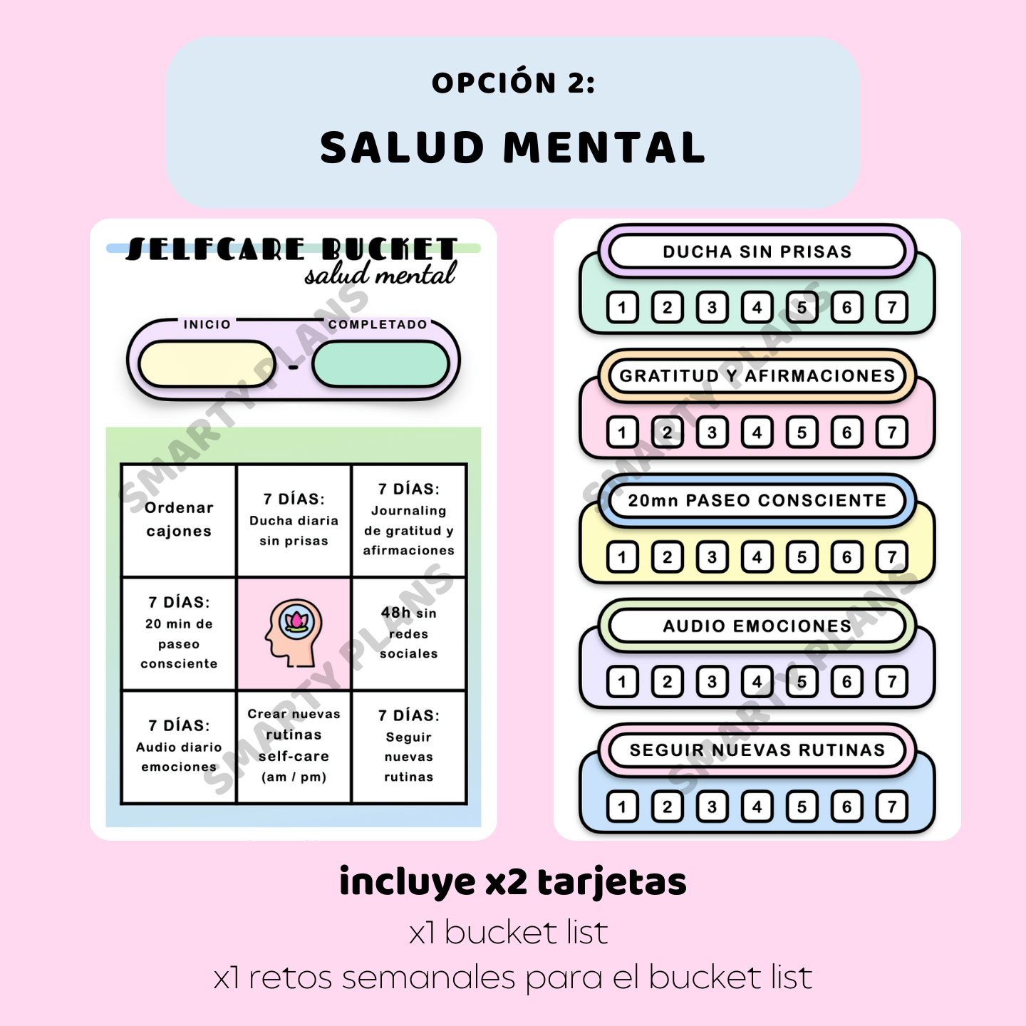 Tarjeta Plastificada - Bucket Lists