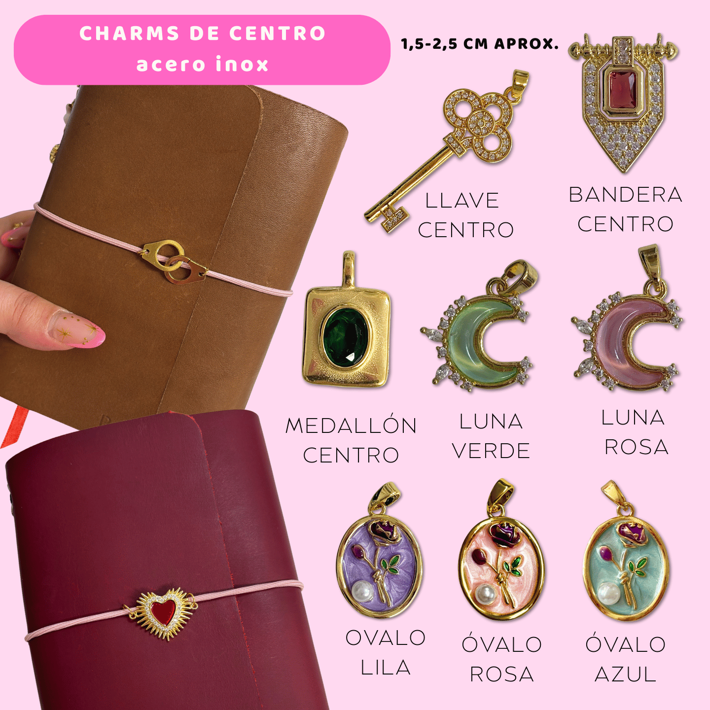 Charms Acero Inoxidable - Travel Journal