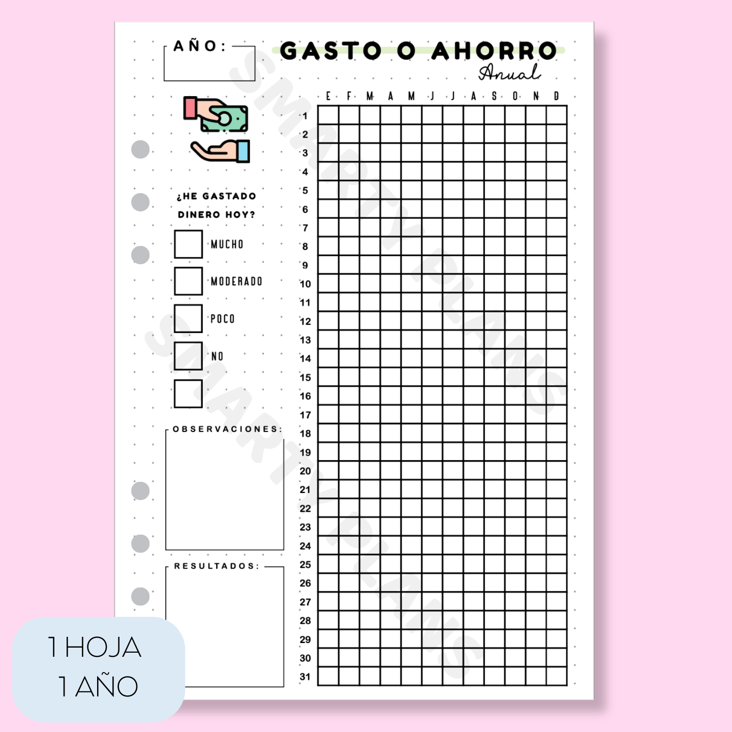 Hoja Anual - Finanzas Gasto o Ahorro