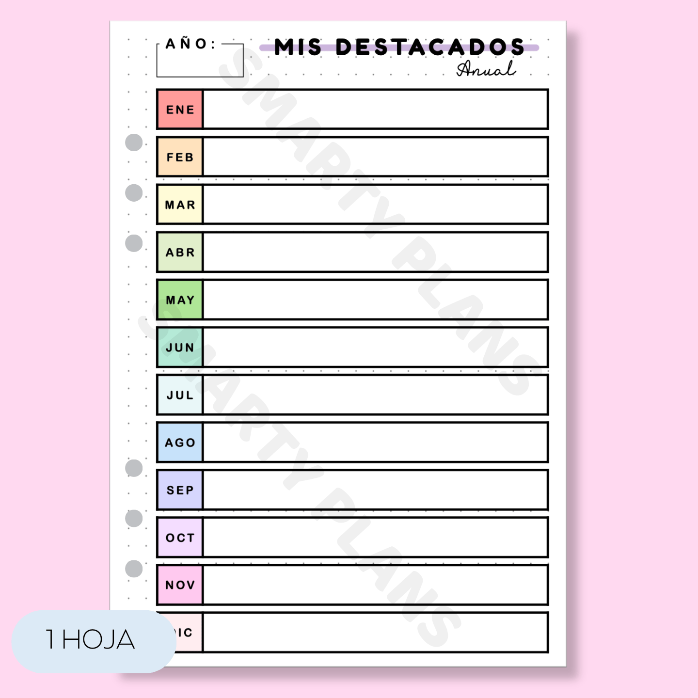 Hoja Anual - Mis Destacados