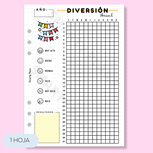Hoja Anual - Diversión
