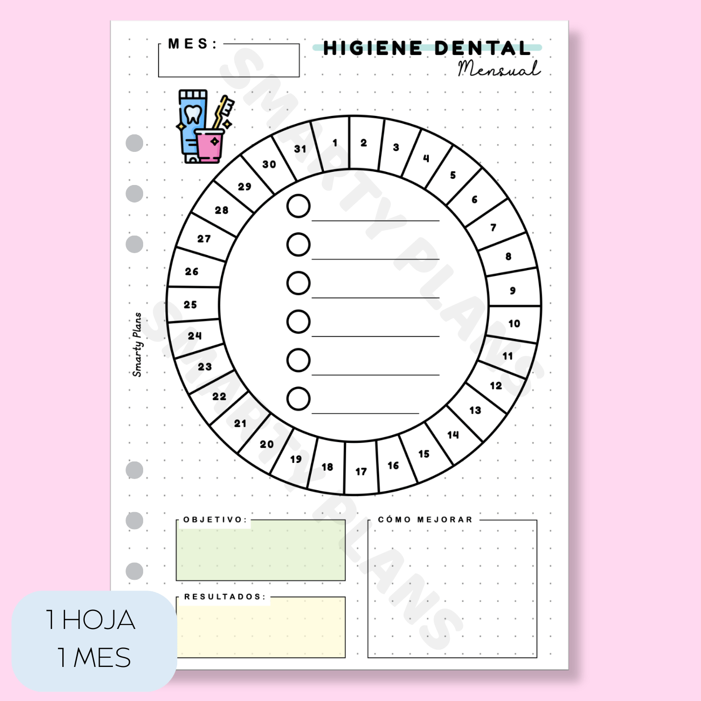 Plantilla Mensual - Higiene Dental