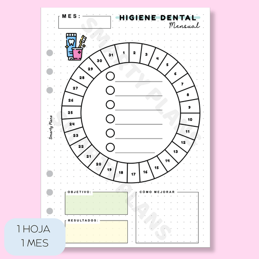 Plantilla Mensual - Higiene Dental