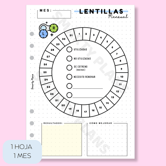 Plantilla Mensual - Lentillas