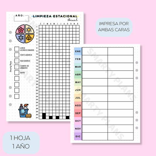 Hoja Anual - Limpieza Estacional