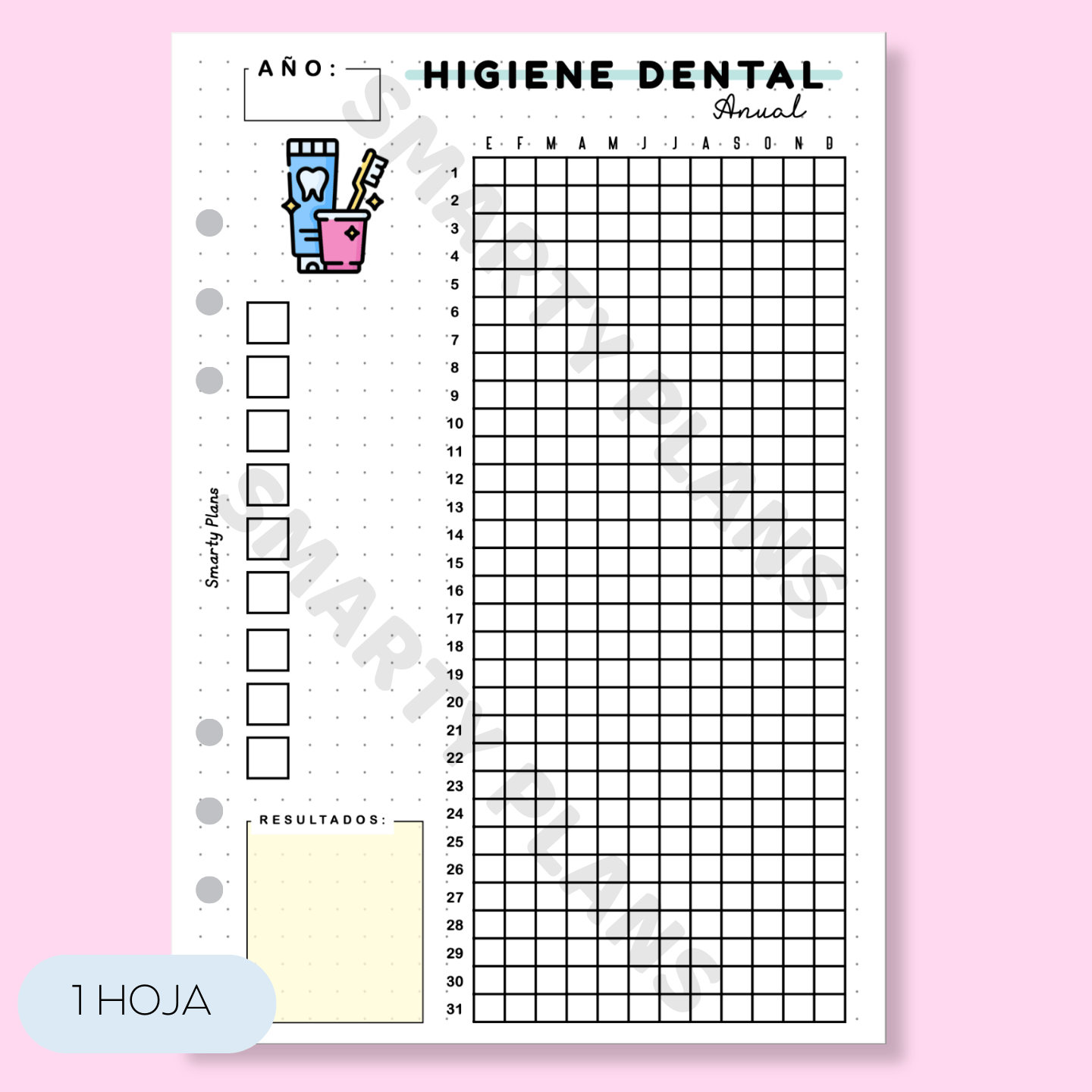 Hoja Anual - Higiene Dental