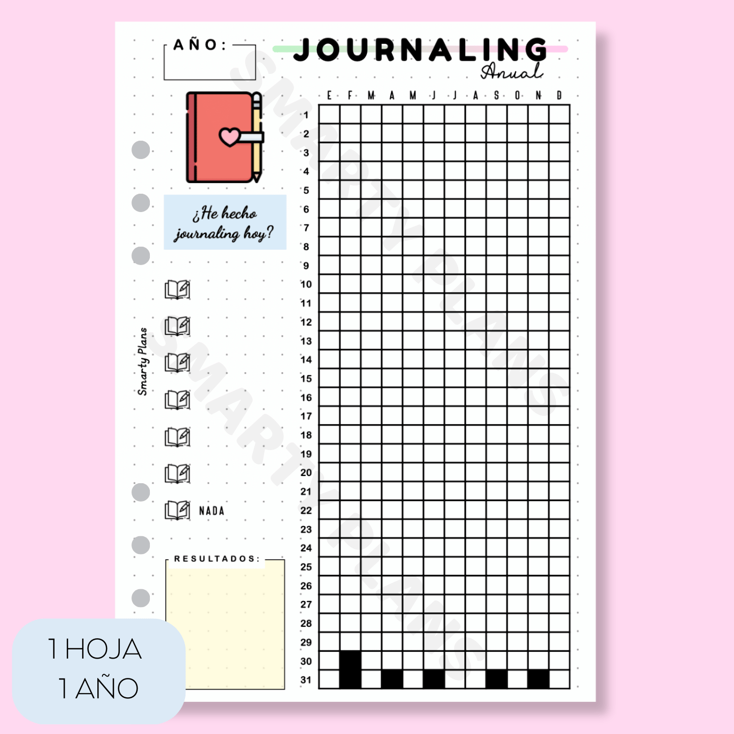 Hoja Anual - Journaling