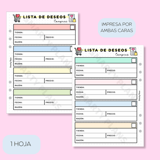 Plantilla Individual - Lista de Deseos